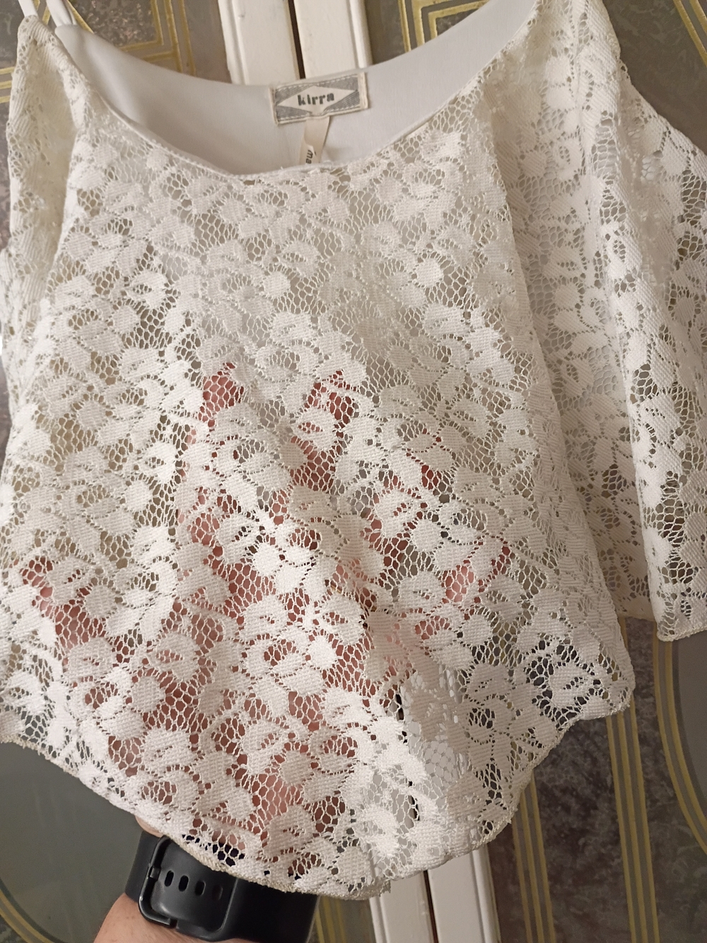 Kirra Ivory Lace Crop Top - Picture 3 of 8